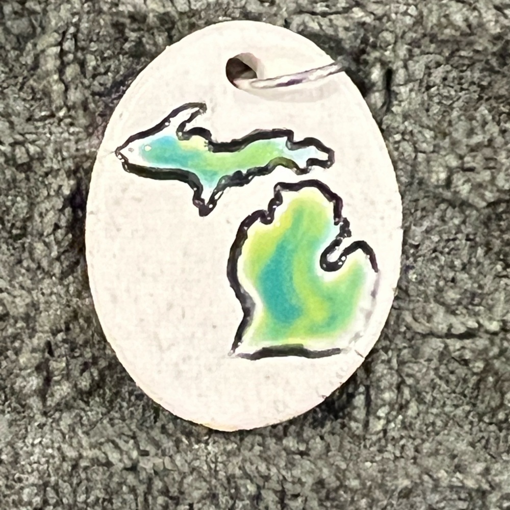 Michigan clay pendant